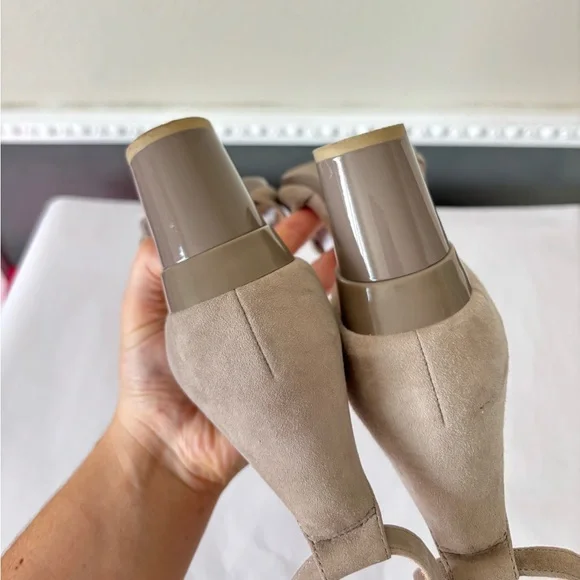 Pashion Footwear Beige Ankle Strap Heels - Picture 7 of 7